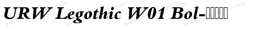 URW Legothic W01 Bol字体转换
